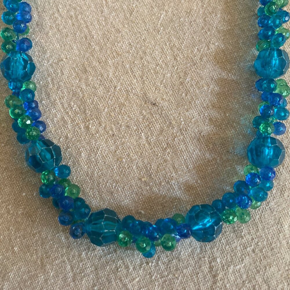 Vintage West Germany Bead Cluster Necklace - Picture 6 of 16